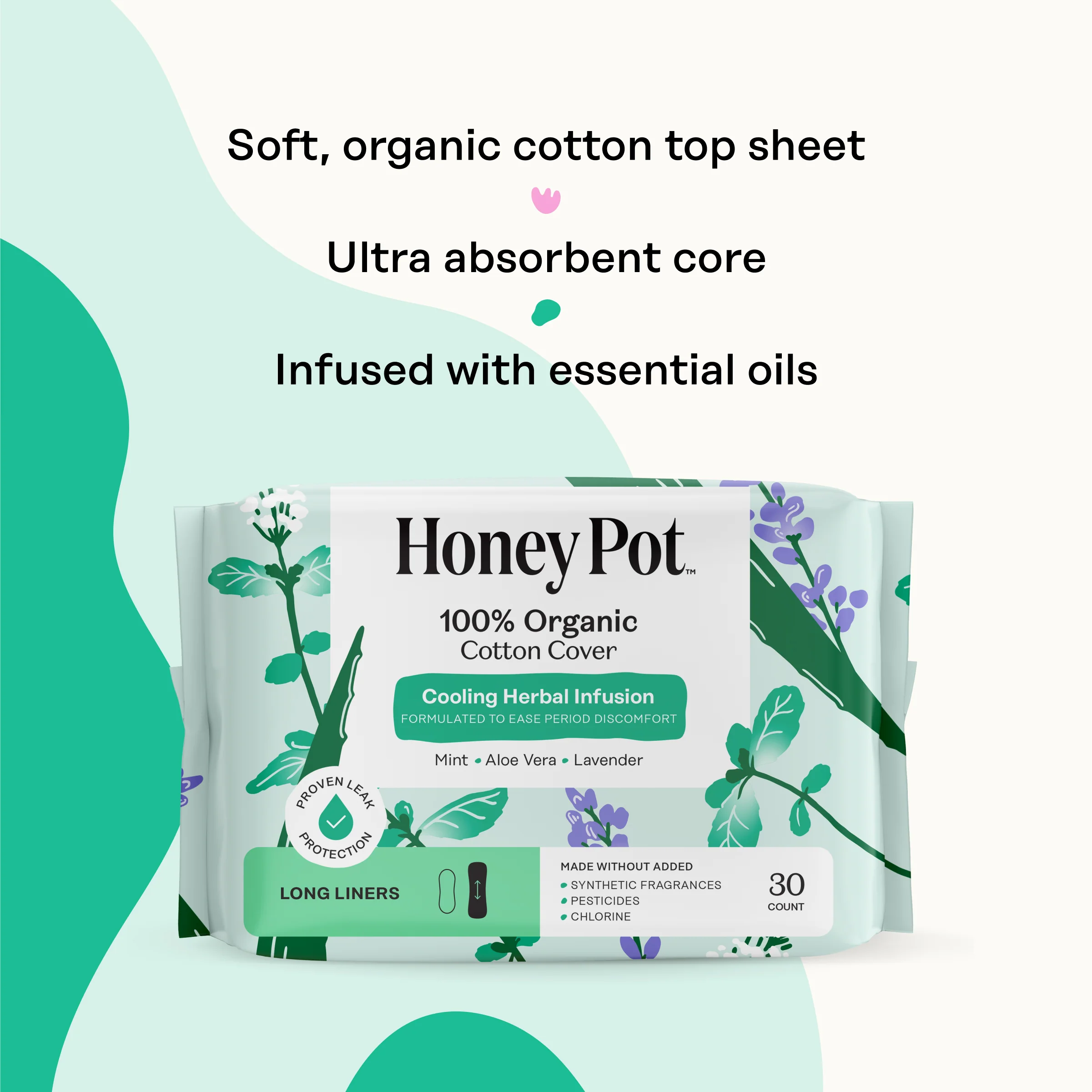 Organic Cotton Cooling Herbal Infusion Long Liners - Image 8
