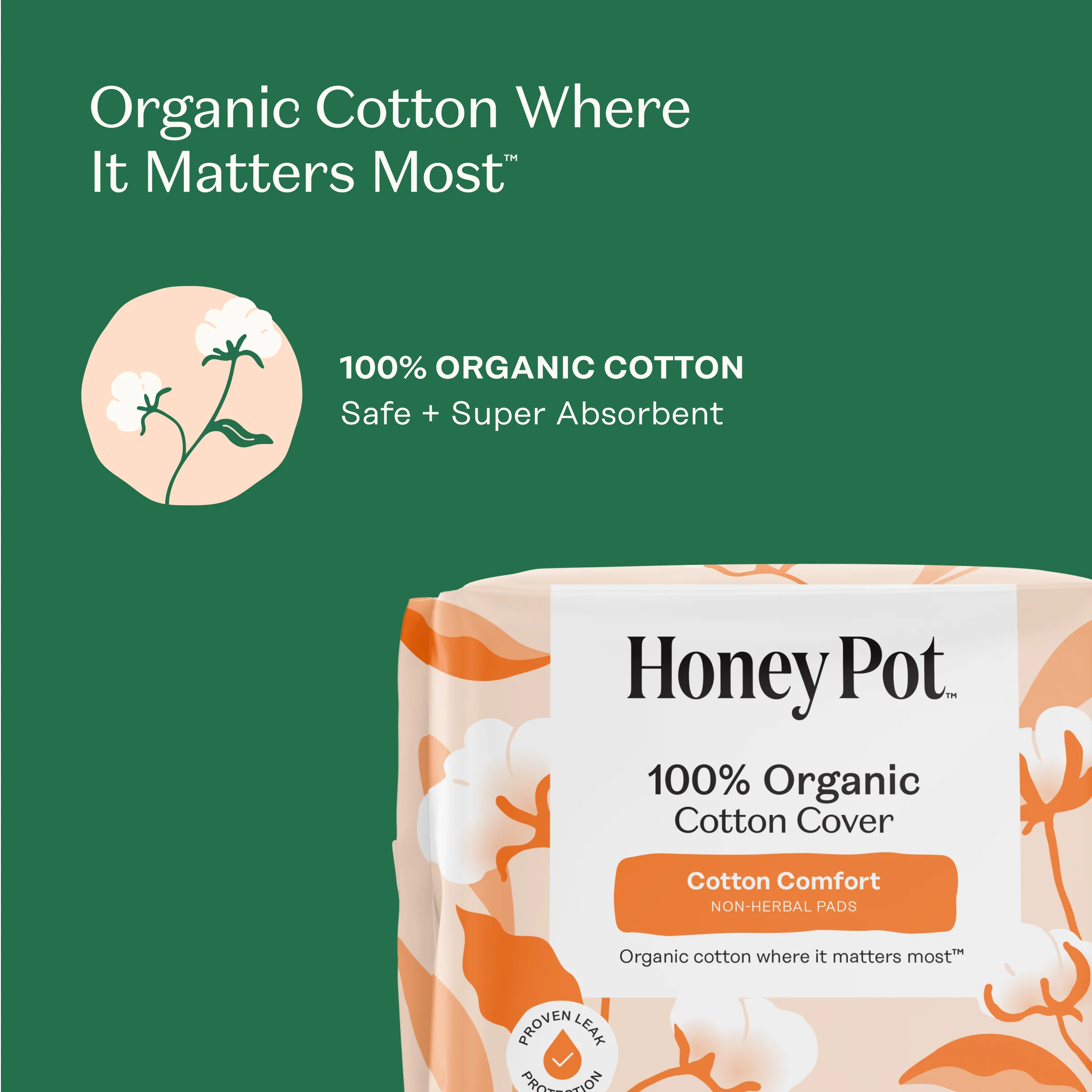 Organic Cotton Comfort Cover Super Pads - Image 3